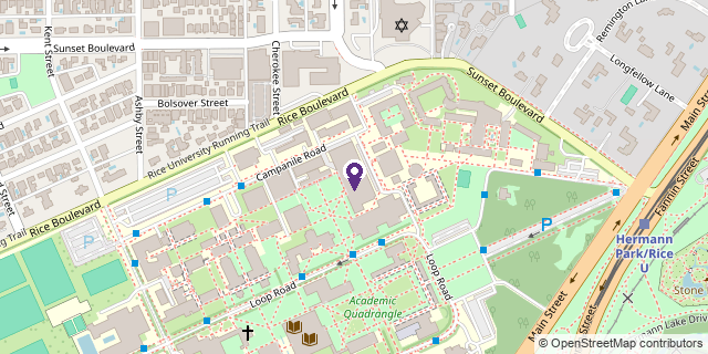 Map of the Ralph S. O'Connor Building for Engineering and Science at Rice University